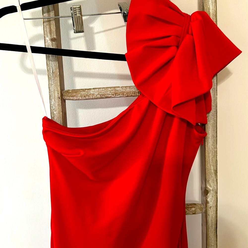 One shoulder Red formal dress